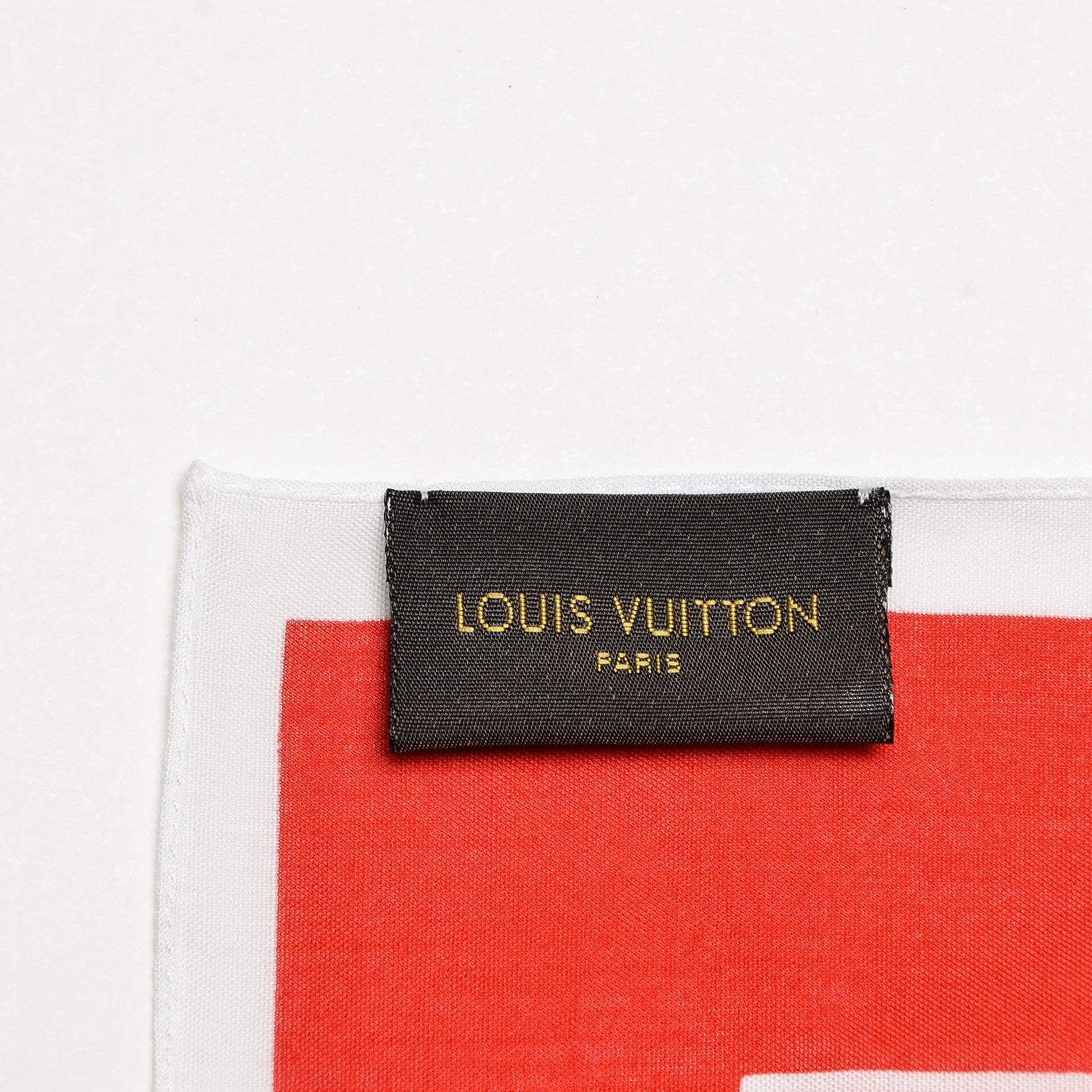 Louis Vuitton X SUPREME Cotton Monogram Bandana Scarf Red 5 of 7