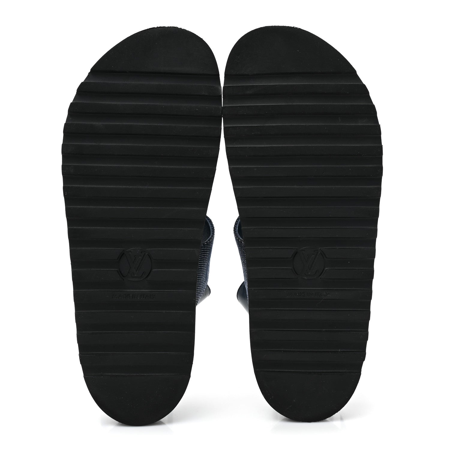 Louis Vuitton Monogram Denim Paseo Flat Comfort Sandals 38.5 Navy Blue 5 of 13