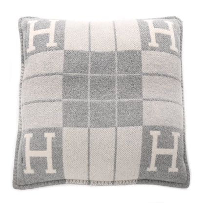 Hermes Wool Cashmere Avalon III Pillow PM Ecru Gris Clair 2 of 5