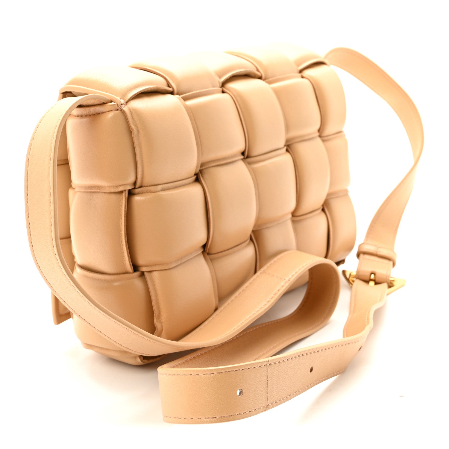 Bottega Veneta Nappa Maxi Intrecciato Padded Cassette Crossbody Bag Almond 3 of 9