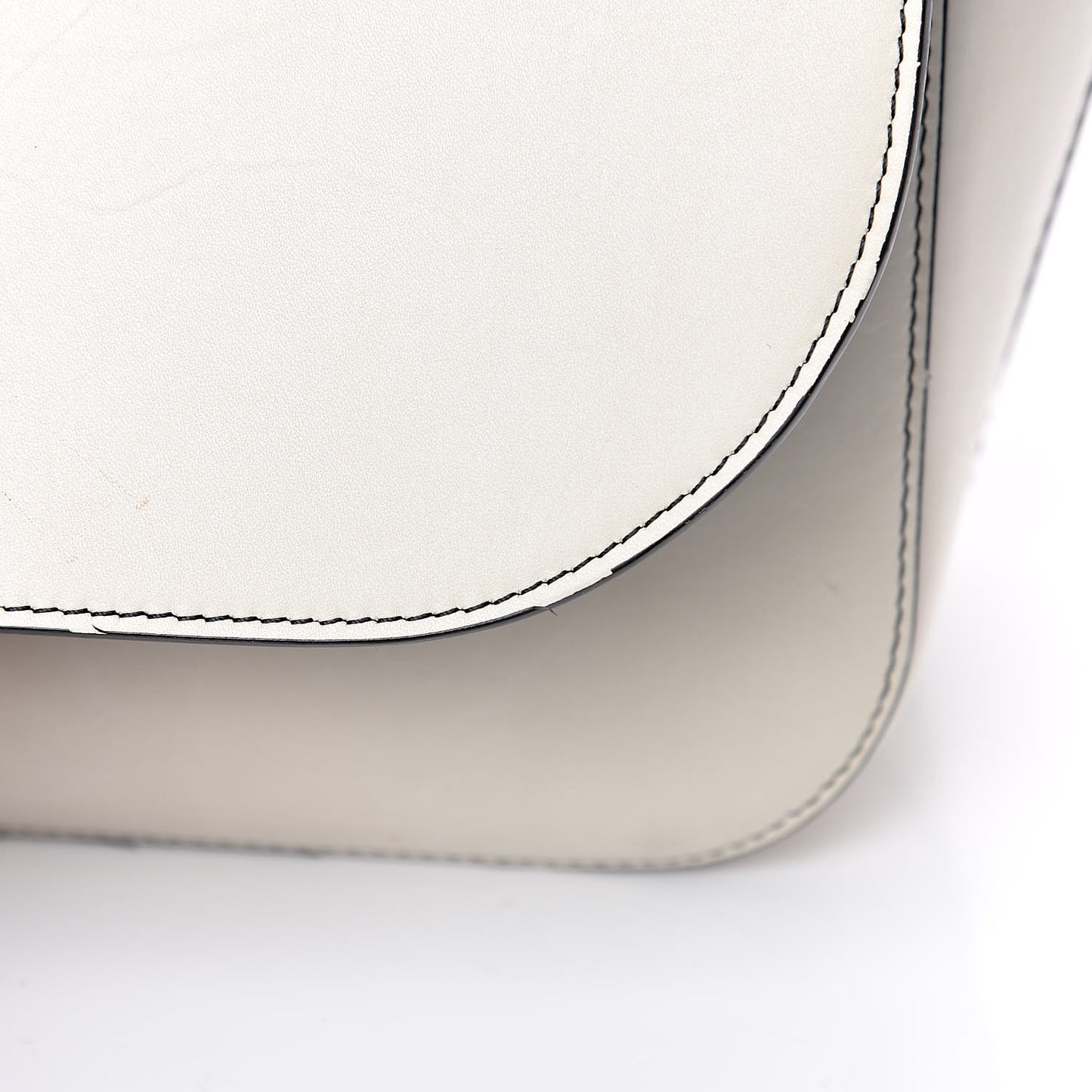 Natural Calfskin Small Square With Pocket White