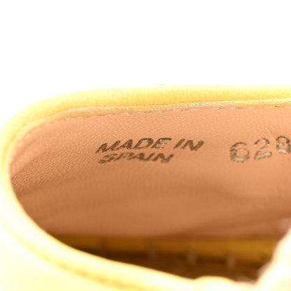 Gucci Nappa Matelasse GG Marmont Ankle Wrap Platform Espadrille Wedges 36.5 Banana 8 of 13
