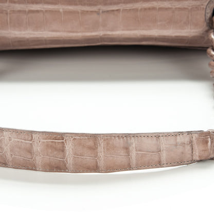 Nancy Gonzalez Crocodile Chain Flap Bag Nude Matte 7 of 11