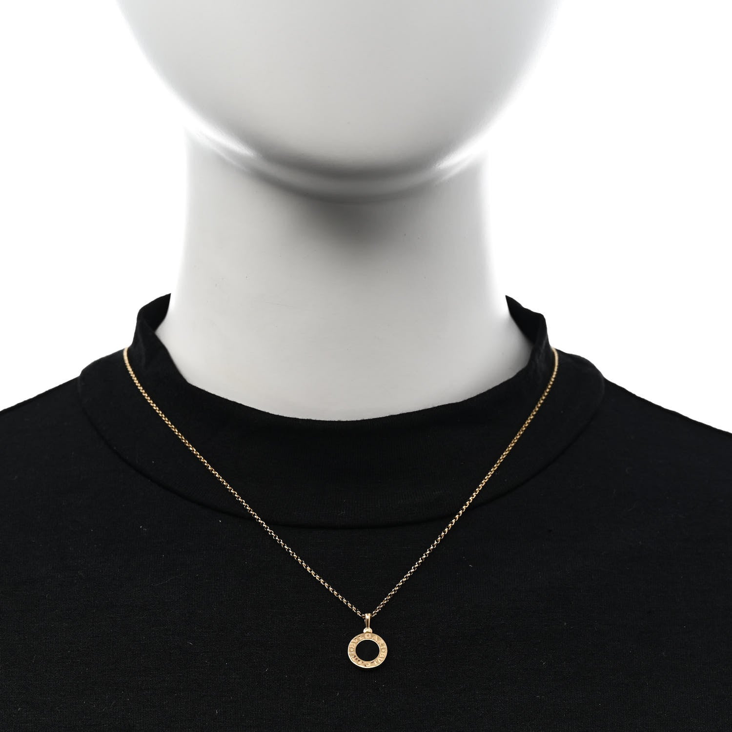 Bulgari 18K Yellow Gold Black Onyx BVLGARI BVLGARI Pendant Necklace 2 of 8