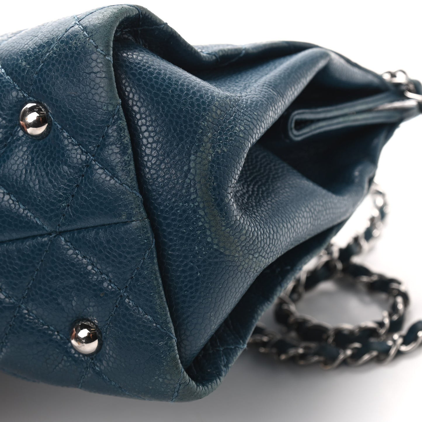Caviar Quilted Timeless CC Shopping Tote Blue