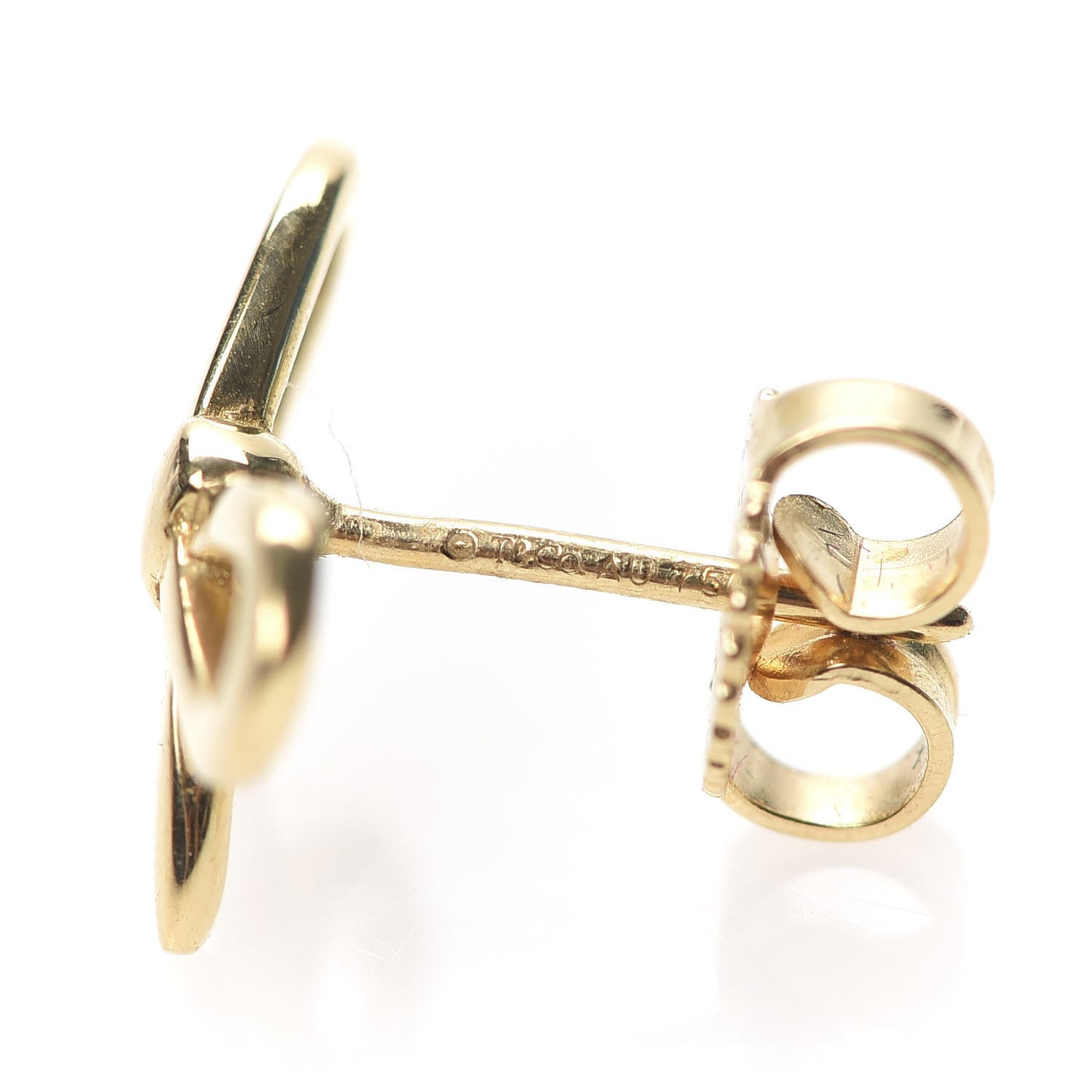 18K Yellow Gold Bow Earrings