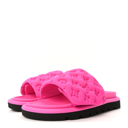 Louis Vuitton Technical Fabric Embossed Monogram Pool Pillow Comfort Mules 41 Fuchsia 4 of 9