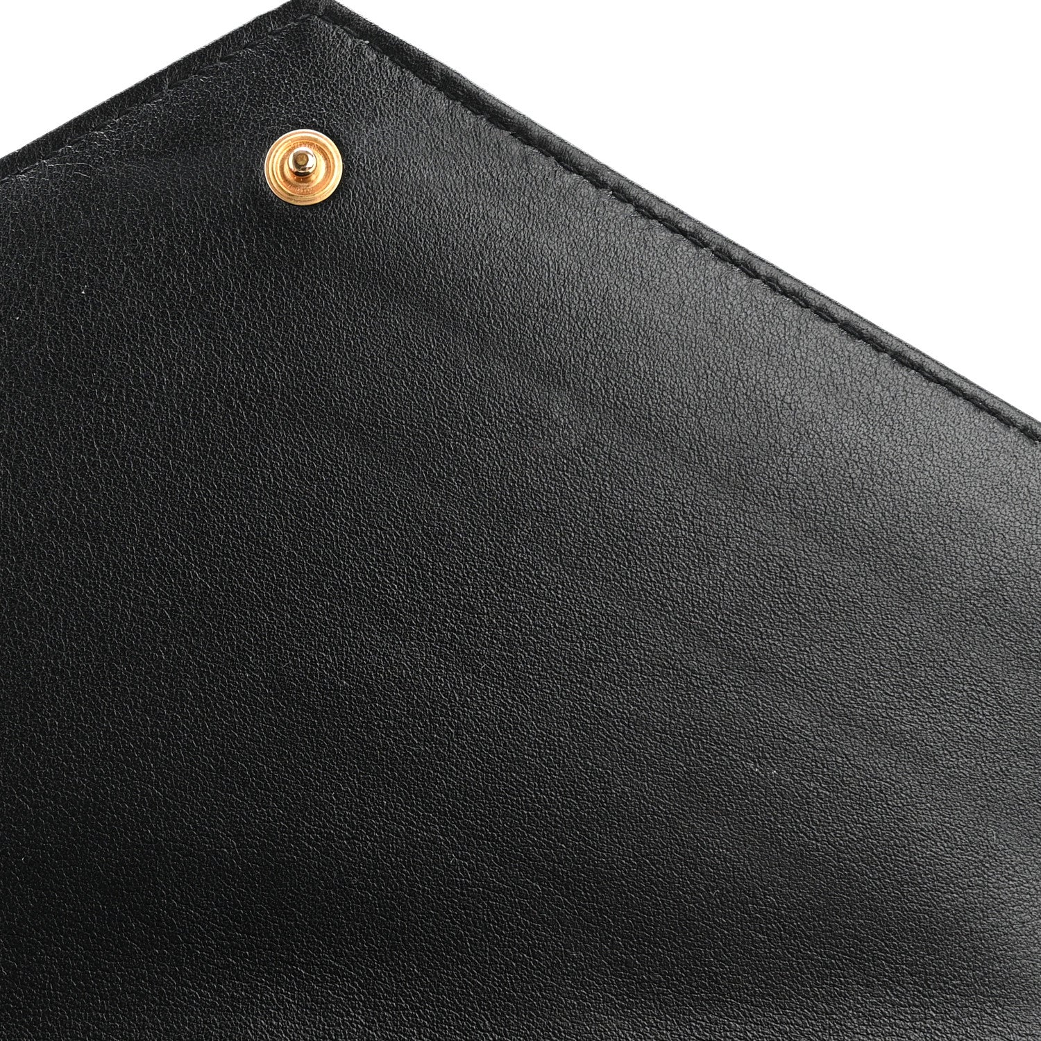 Saint Laurent Patent Matelasse Chevron Monogram Envelope Clutch Black 8 of 10