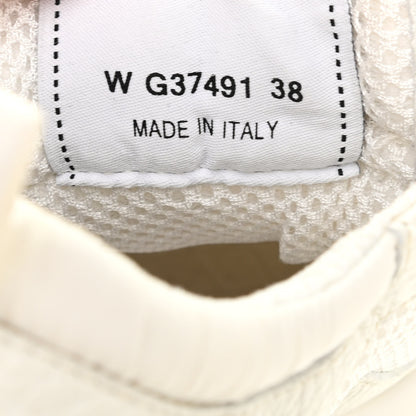 Chanel Calfskin Mesh Lycra Suede Womens Logo Sneakers 38 White 7 of 7