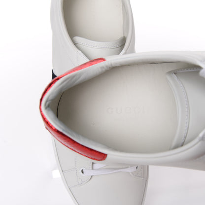 Gucci Calfskin Ayers Web Blind for Love Embroidered Womens Ace Sneakers 40.5 White 9 of 12