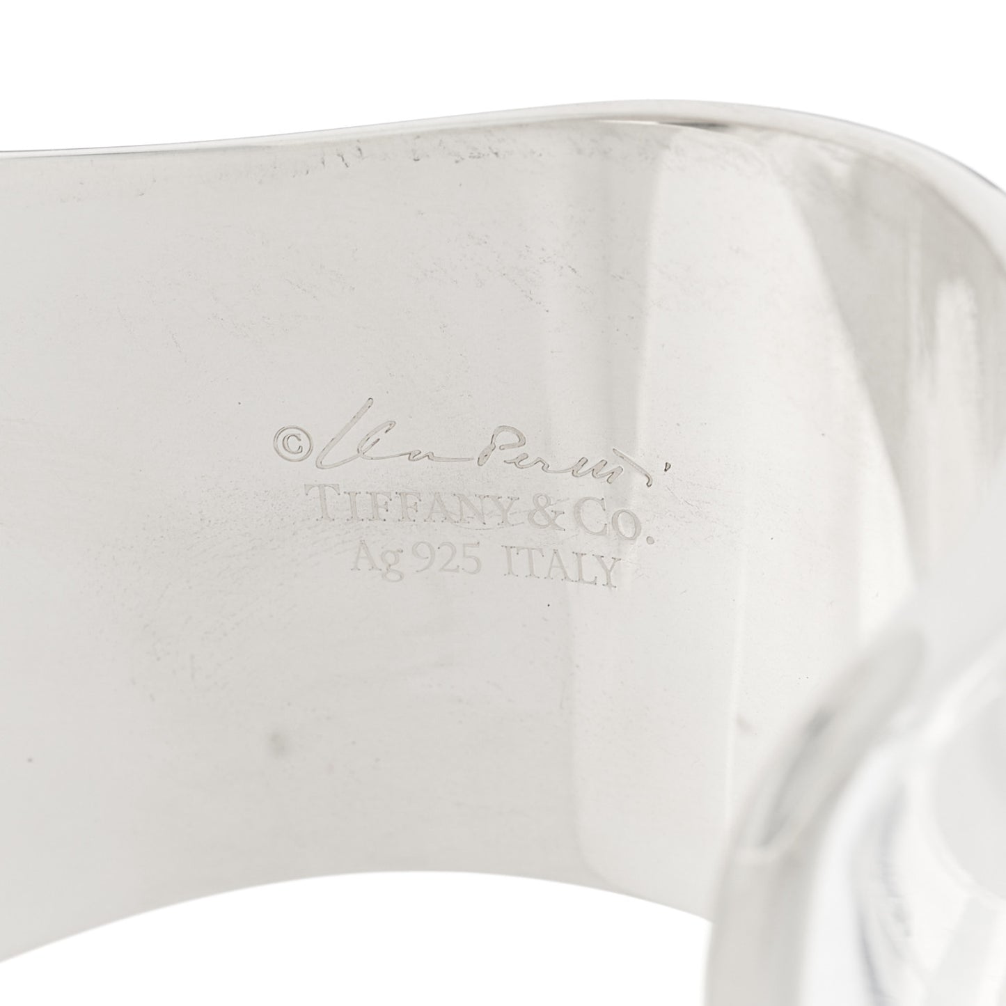 Sterling Silver Small Elsa Peretti Left Wrist Bone Cuff Bracelet