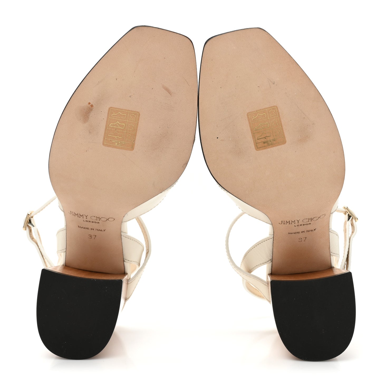 Calfskin Joya 85mm Sandals 37 Ivory