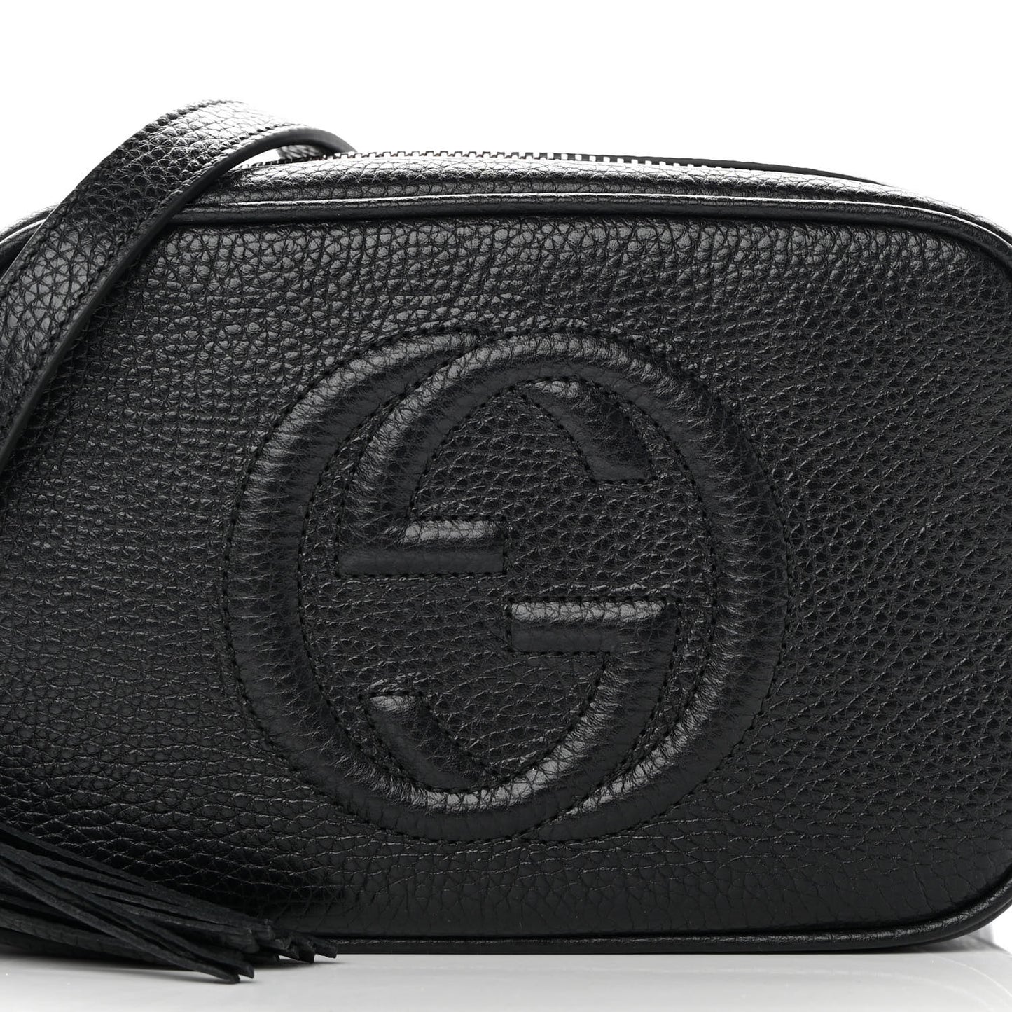 Pebbled Calfskin Mini Soho Disco Bag Black