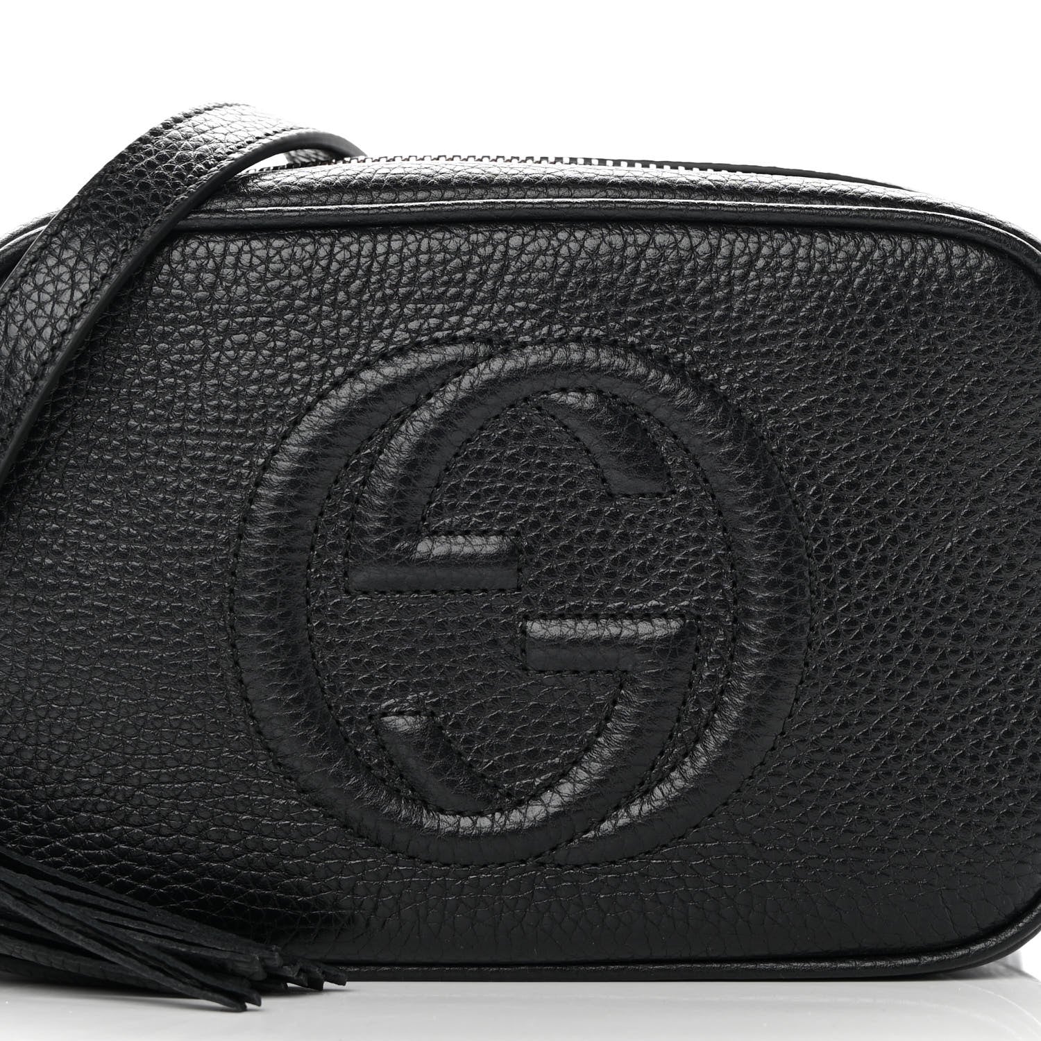 Gucci Pebbled Calfskin Mini Soho Disco Bag Black 8 of 10