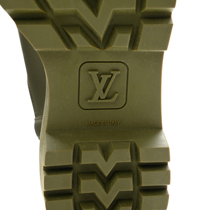 Louis Vuitton Rubber Calfskin Territory Flat Boots 36 Khaki 7 of 11