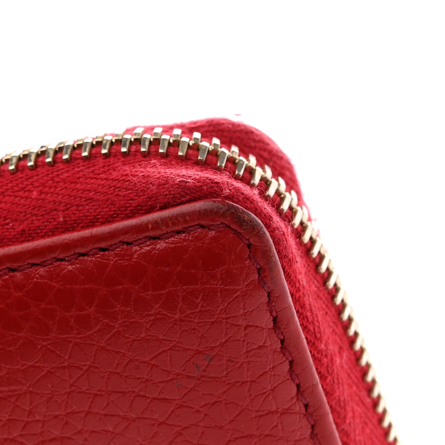 Gucci Pebbled Calfskin Soho Zip Around Wallet Red 14 of 14