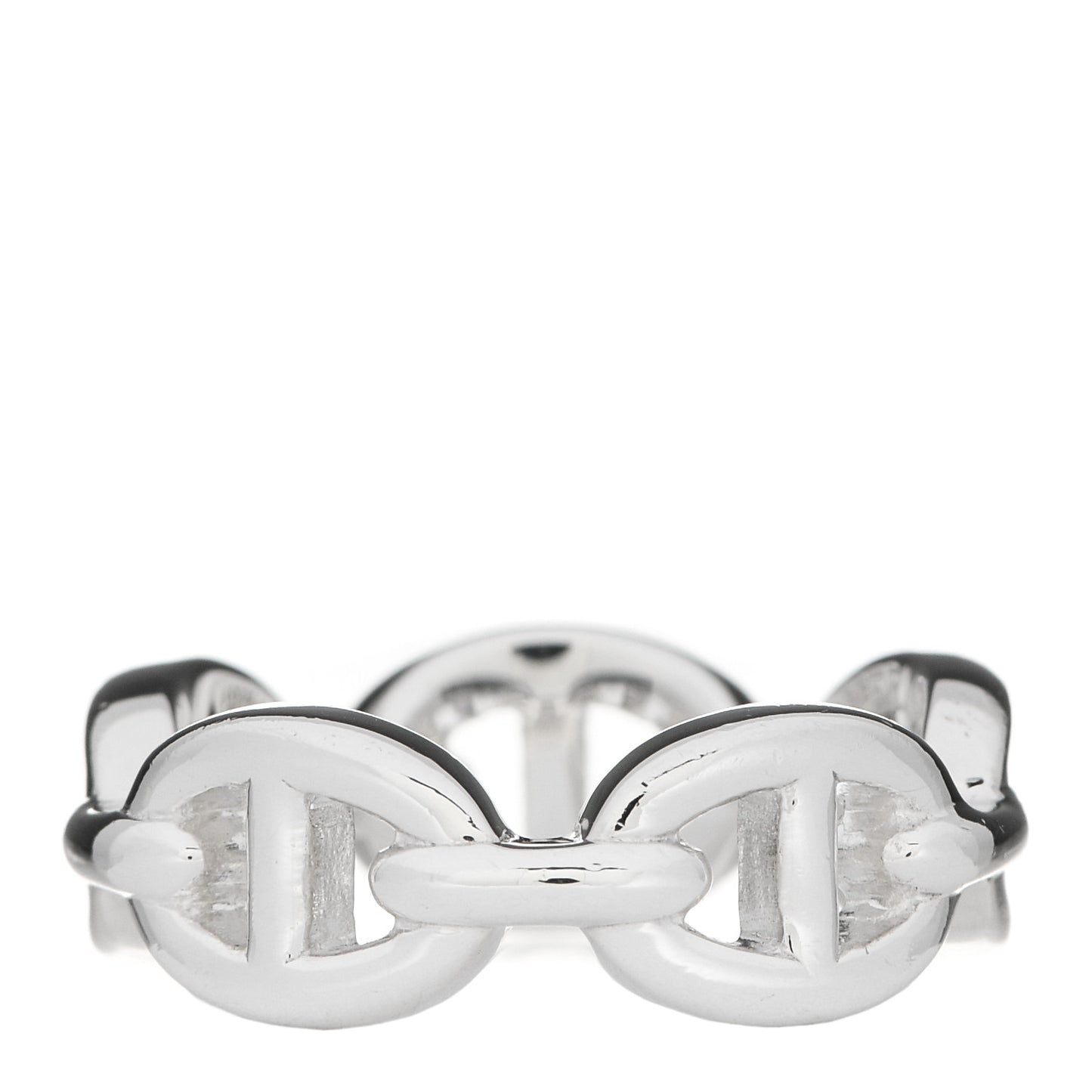 Sterling Silver PM Chaine d'Ancre Enchainee Band Ring 53 6.5