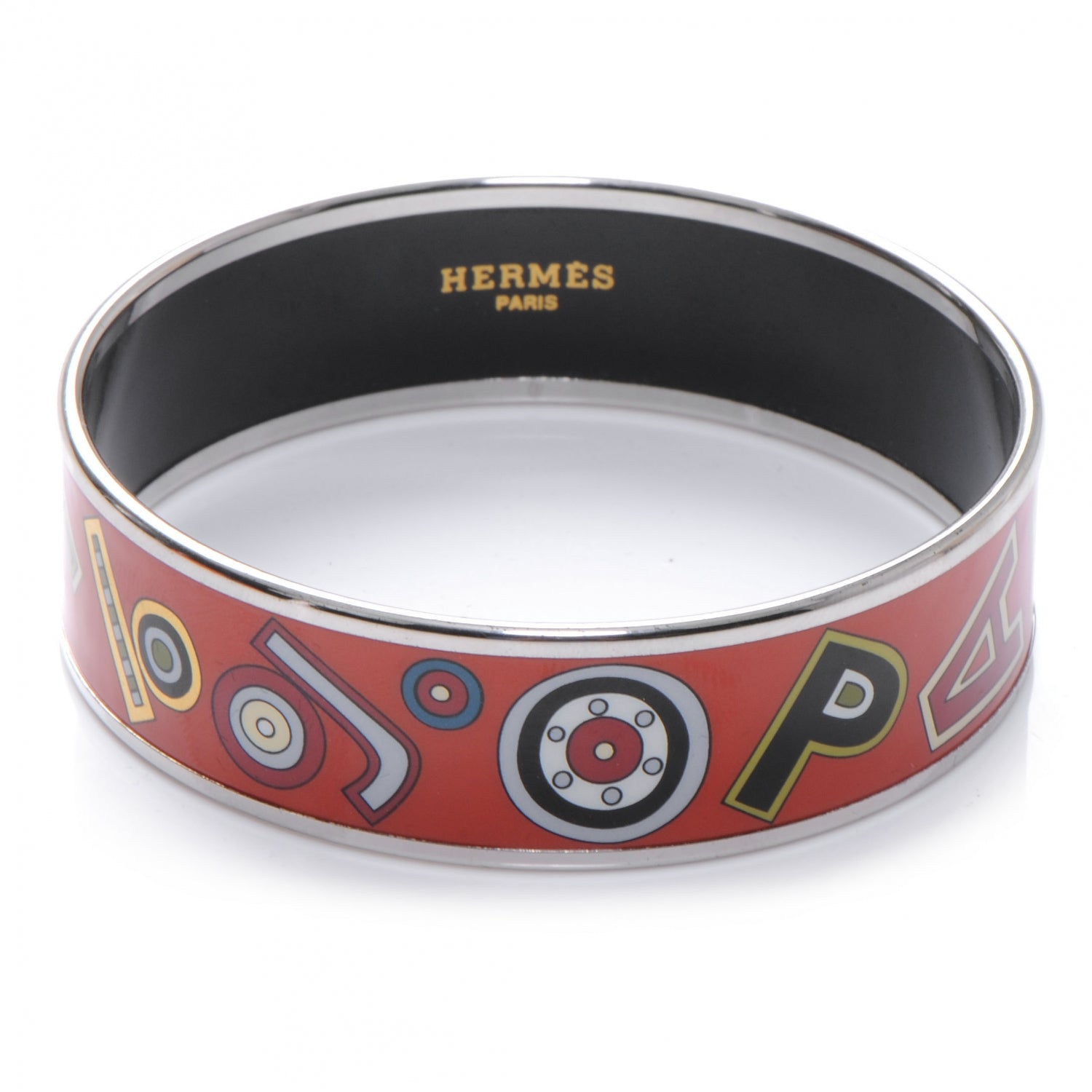 Hermes Enamel Printed Wide Tohu Bohu Bracelet 65 1 of 6