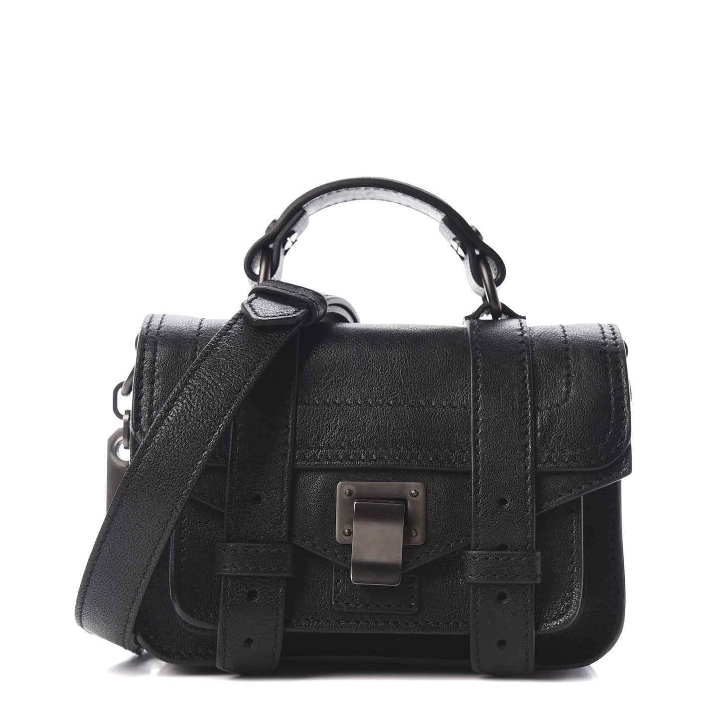 Lambskin Micro PS1 Satchel Black