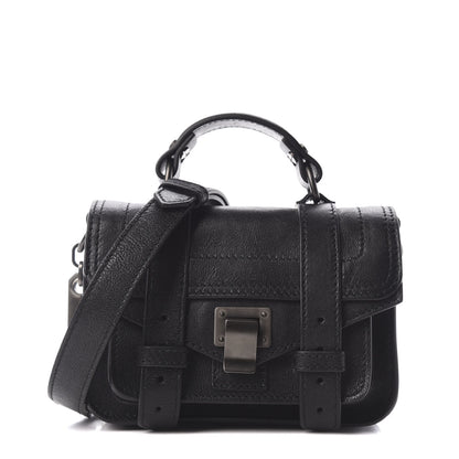 Proenza Schouler Lambskin Micro PS1 Satchel Black 1 of 9