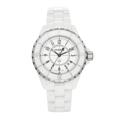 Chanel Stainless Steel Ceramic 33mm J12 Quartz Watch White 1 of 4