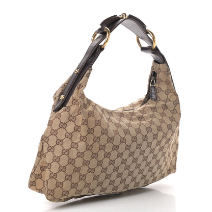 Gucci Monogram Medium Horsebit Chain Hobo Dark Brown 2 of 4