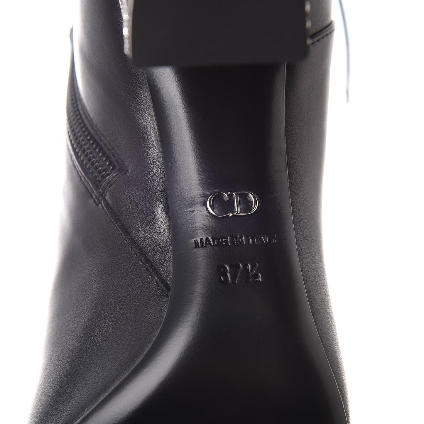 Calfskin Studded Stellar Ankle Boots 37.5 Black