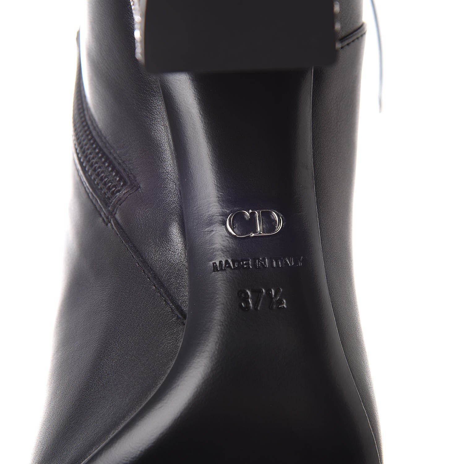Christian Dior Calfskin Studded Stellar Ankle Boots 37.5 Black 7 of 8