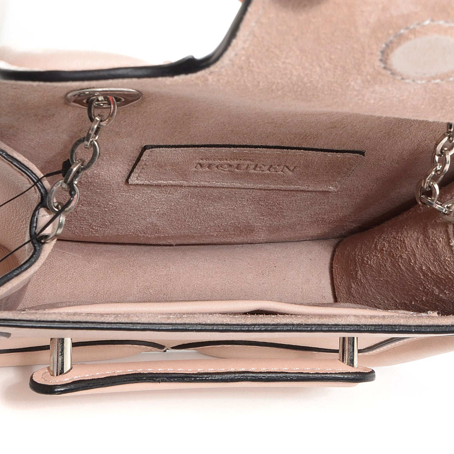 Leather Mini Heroine Chain Satchel Powder Pink