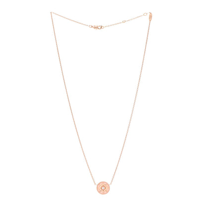 Christian Dior 18K Rose Gold Diamond Pink Opal Rose Des Vents Necklace 3 of 6