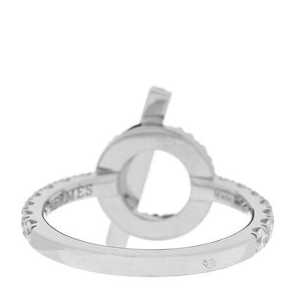 Hermes 18K White Gold Diamond Finesse Ring 53 6.25 3 of 4