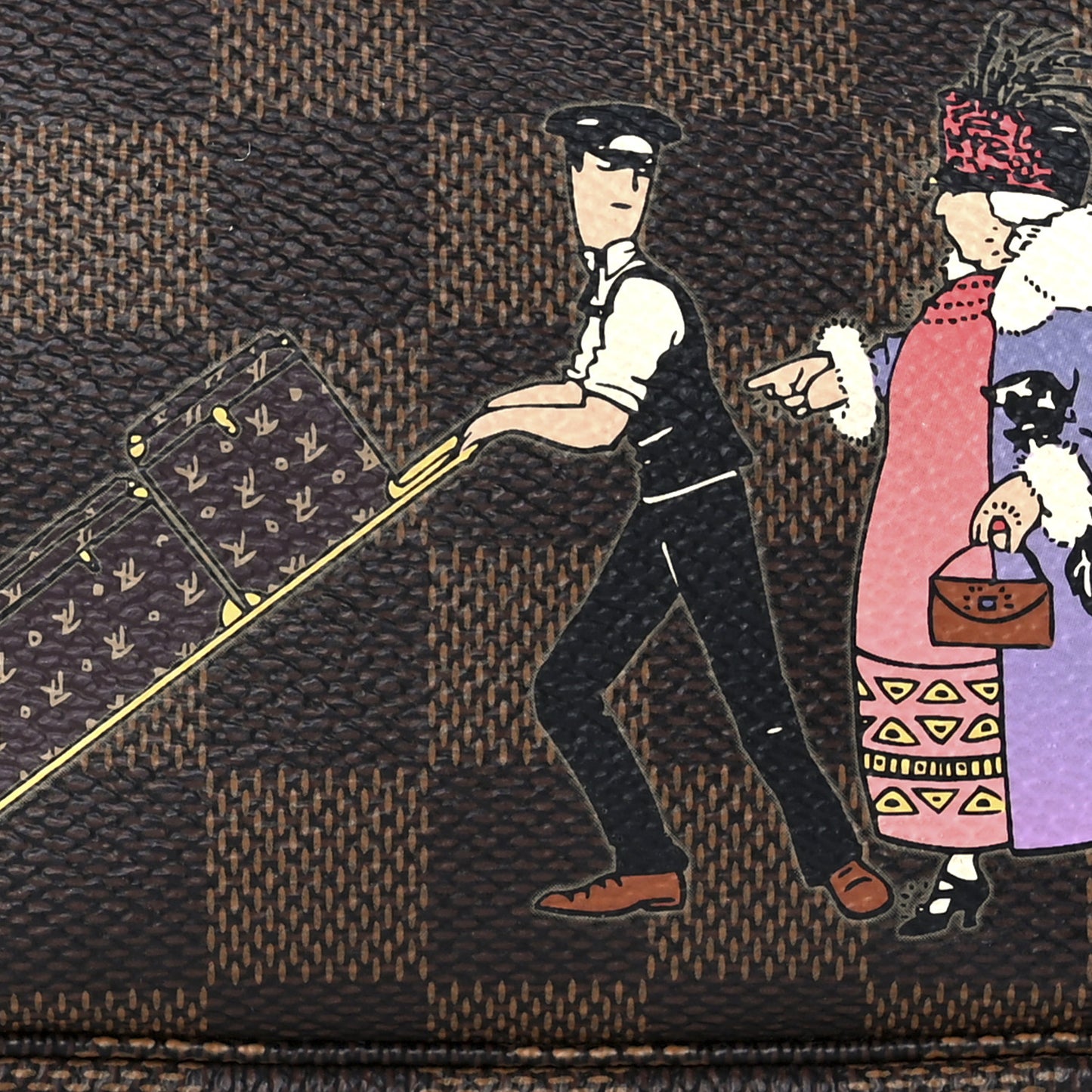 Damier Ebene Illustre Mini Pochette Accessories Violet