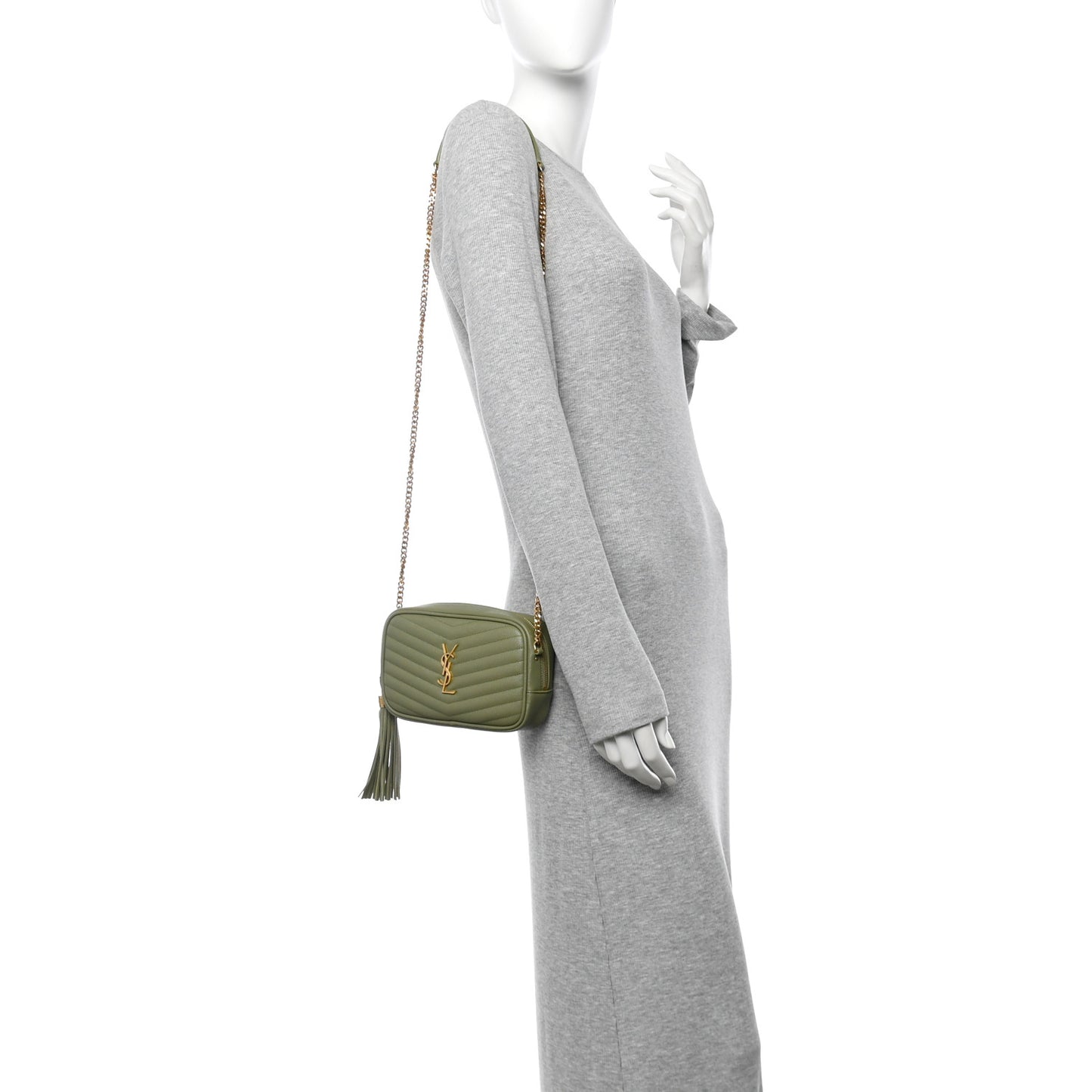 Grain De Poudre Matelasse Monogram Mini Lou Camera Bag Pistachio