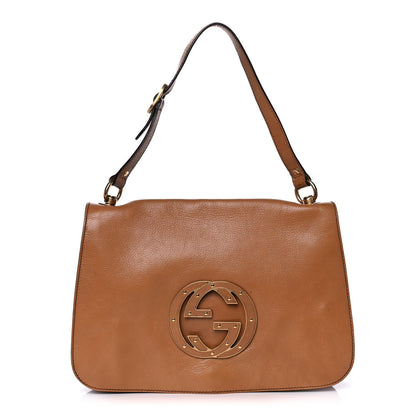 Gucci Calfskin Blondie Medium Shoulder Flap Bag Brown 1 of 11