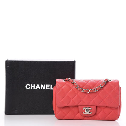 Chanel Caviar Quilted Mini Rectangular Flap Coral 9 of 9