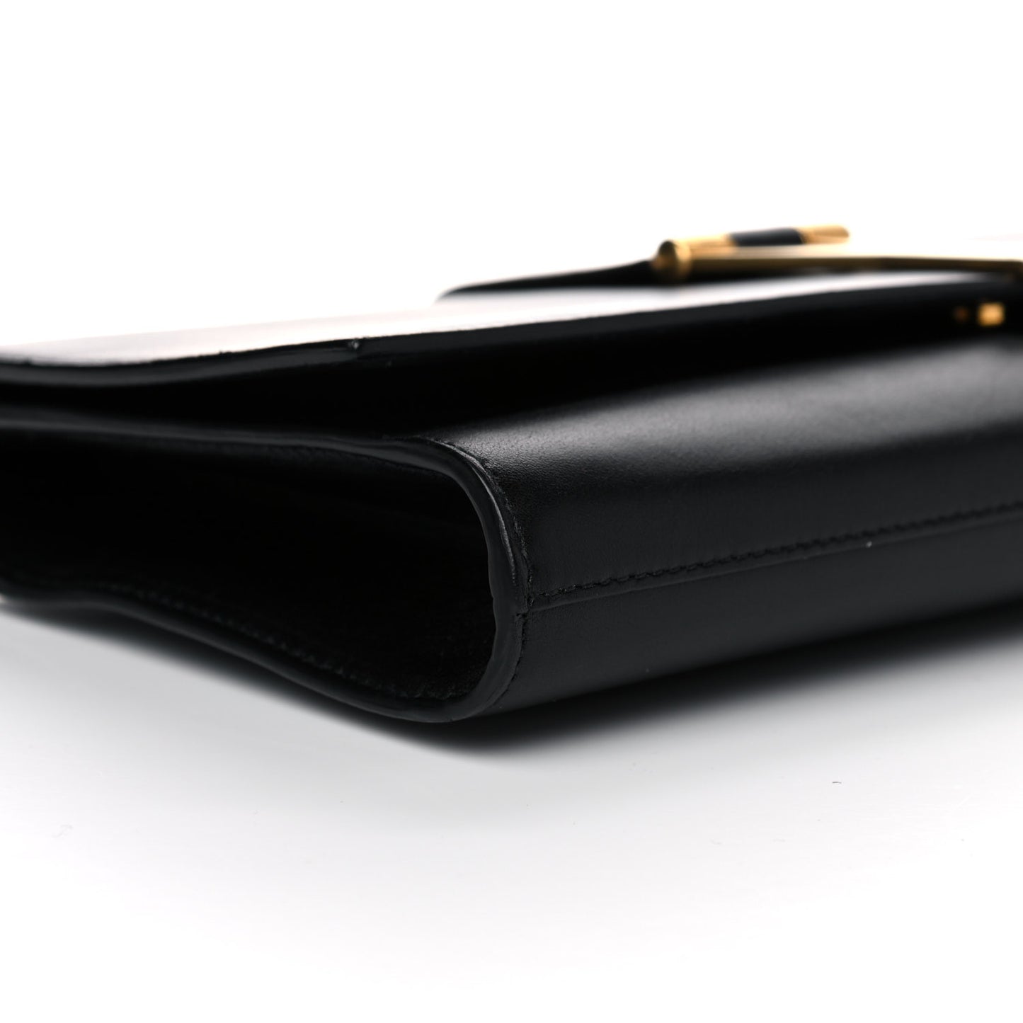 Textured Calfskin Y Ligne Clutch Black