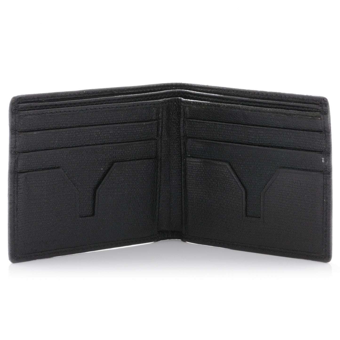 Mens Textured Leather Ycon Wallet Black