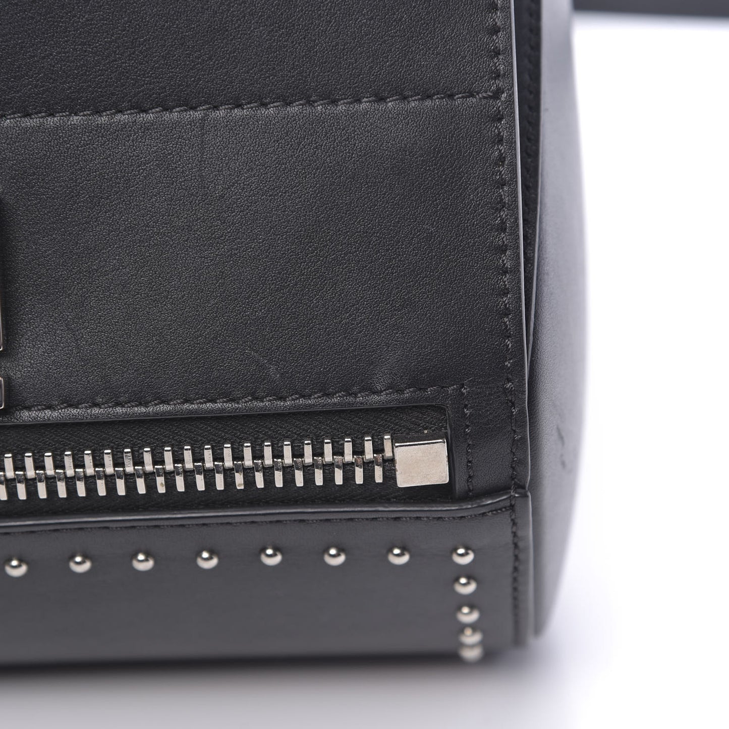 Calfskin Studded Mini Pandora Box Crossbody Bag Black