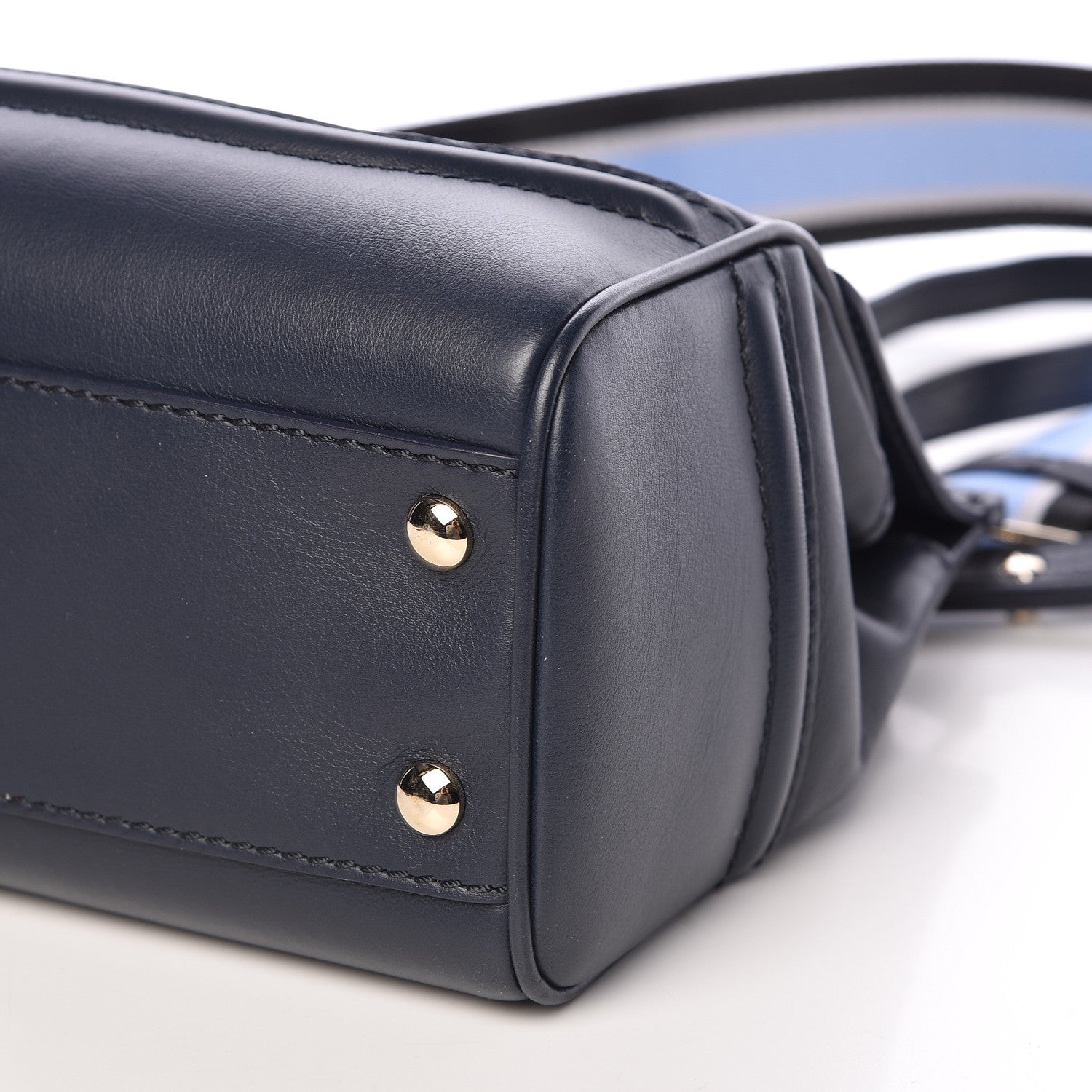 Versace Vitello Medium Palazzo Empire Bag Deep Blue 9 of 9