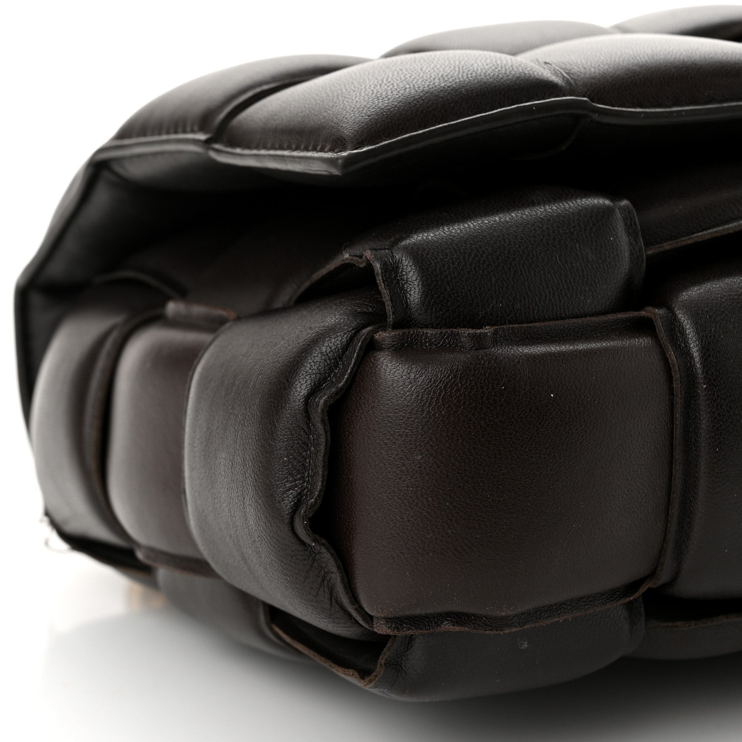 Bottega Veneta Lambskin Maxi Intreccio Padded Chain Cassette Crossbody Bag Black 8 of 9
