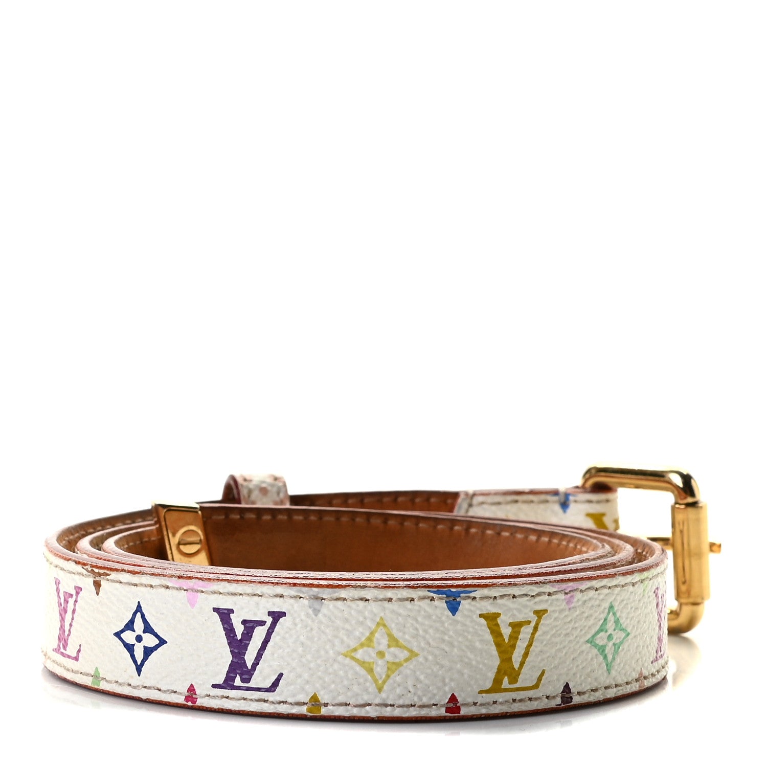 Louis Vuitton Monogram Multicolor Belt 80 32 White 2 of 7