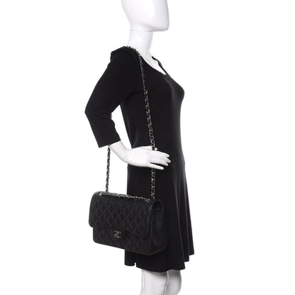 Chanel Caviar Quilted Jumbo Double Flap Black 3 of 12