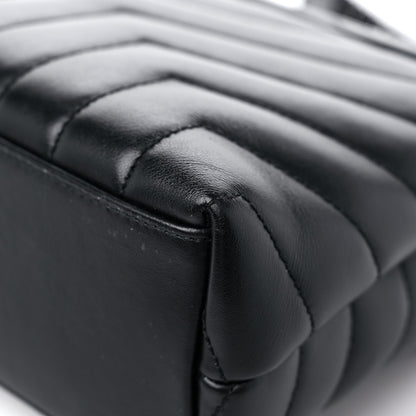 Saint Laurent Calfskin Y Quilted Monogram Monochrome Small Loulou Chain Satchel Black 11 of 15