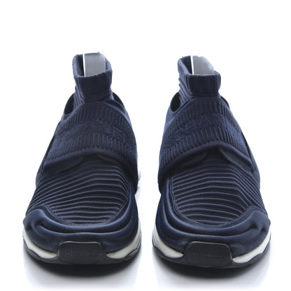Chanel Stretch Fabric CC Sneakers 39 Blue 2 of 9