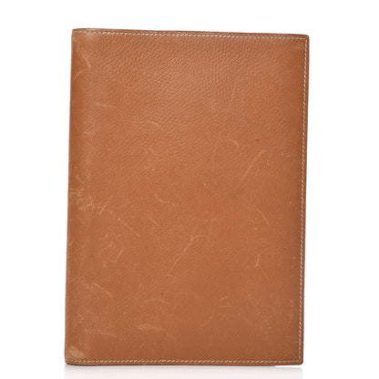 Hermes Courchevel Globe Trotter Agenda Cover GM Gold 1 of 12