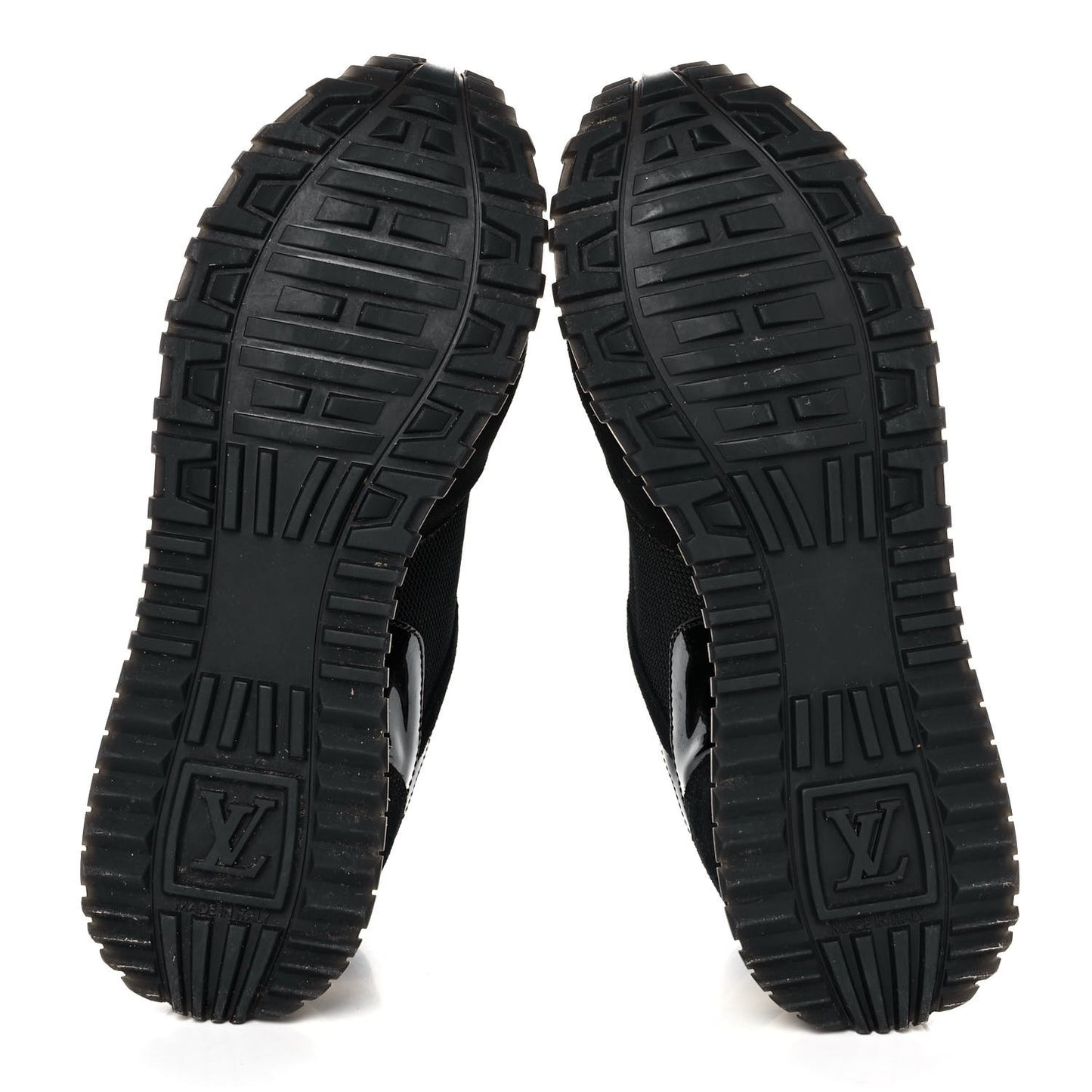 Suede Monogram Run Away Sneakers 36 Black