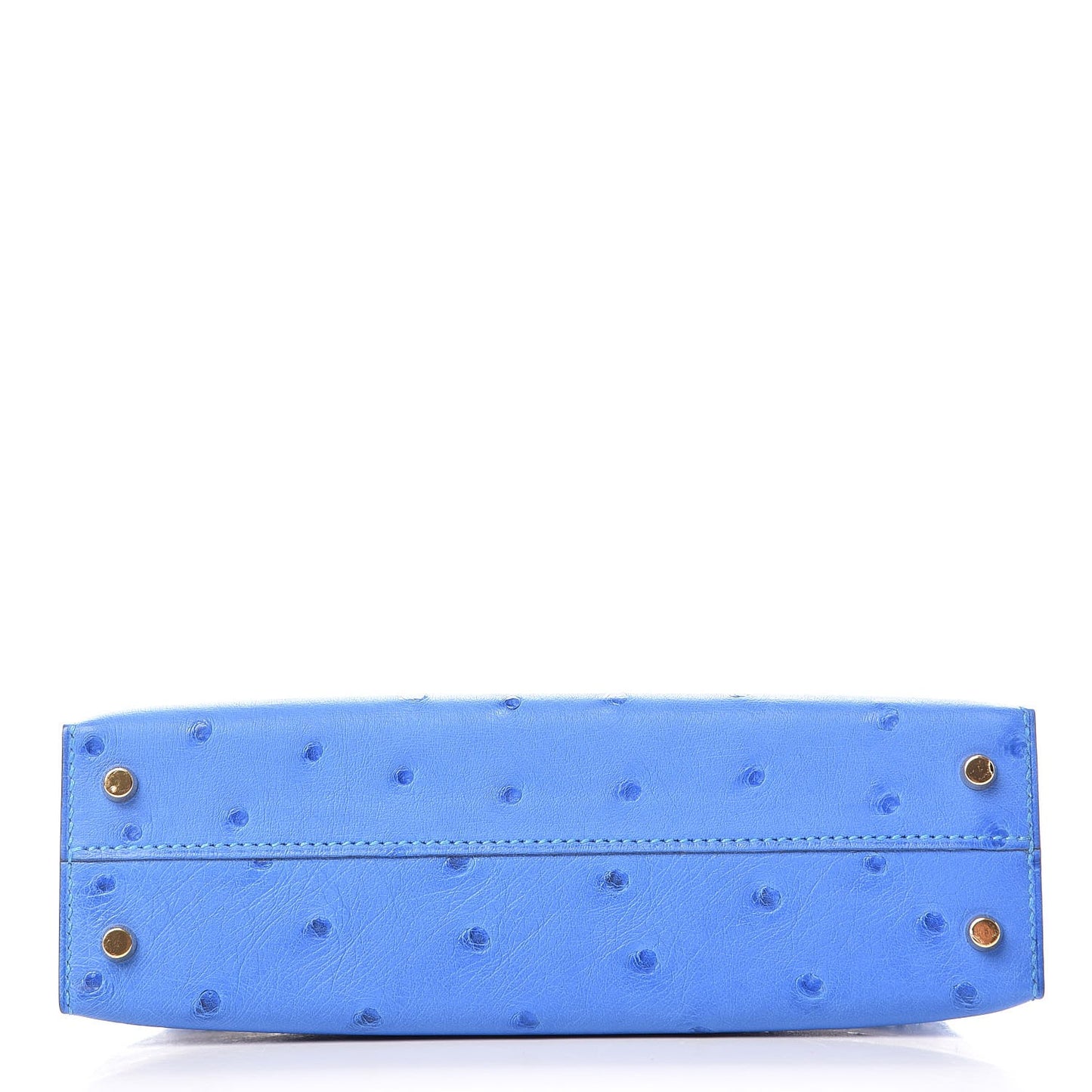 Ostrich Mini Kelly Sellier 20 Blueet