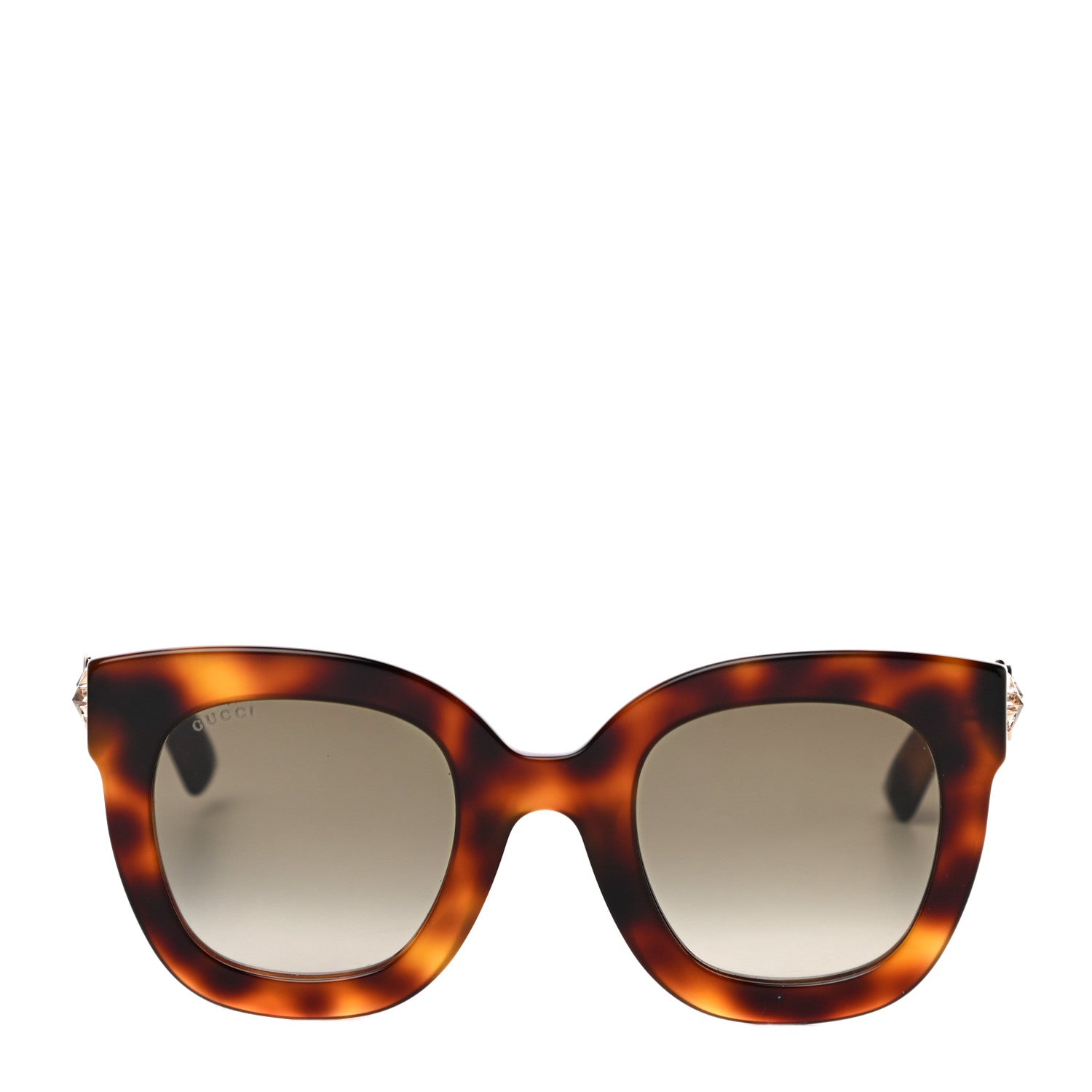 Gucci Round Frame Star Sunglasses GG0208S Tortoise 4 of 7