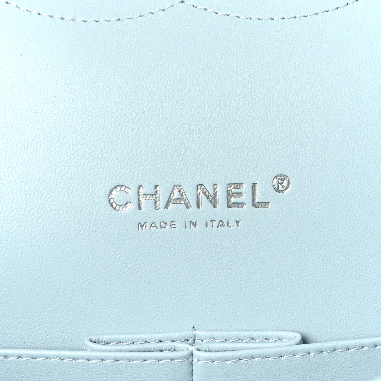 Chanel Caviar Quilted Maxi Double Flap Light Blue 6 of 9