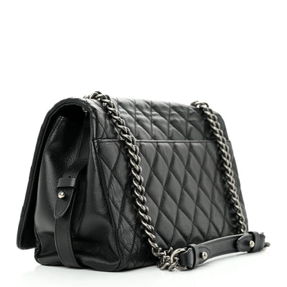 Chanel Goatskin Quilted Large City Rock Flap Black 3 of 10